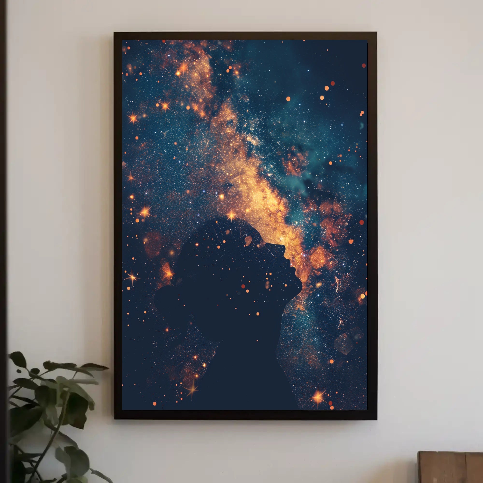 Cosmic Contemplation Art Print Poster for Home Decor PosterGoat