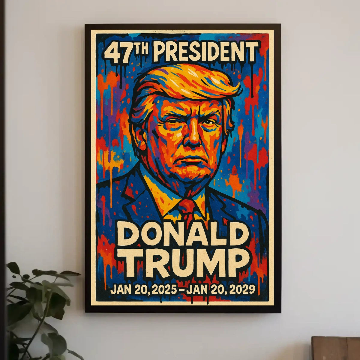 Trump Leadership Abstract Digital Patriot Poster