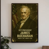 James Buchanan 15th President of the United States Damaged Photograph Poster