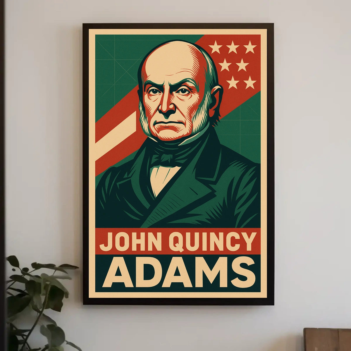John Quincy Adams Historic Portrait Realism Patriot Poster