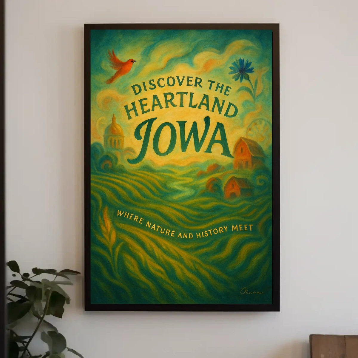 Discover the Heartland Iowa Poster