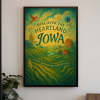 Discover the Heartland Iowa Poster