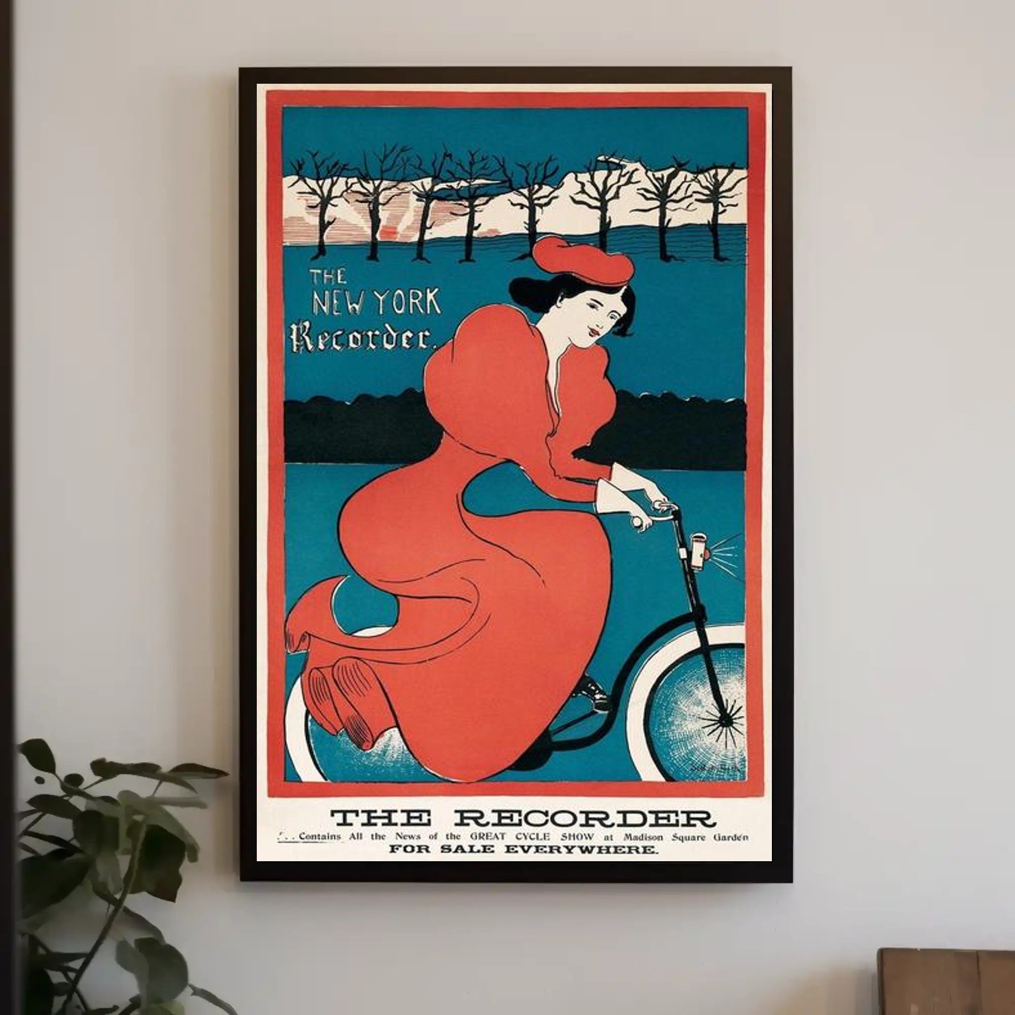 The New York Recorder Cycling Poster PosterGoat