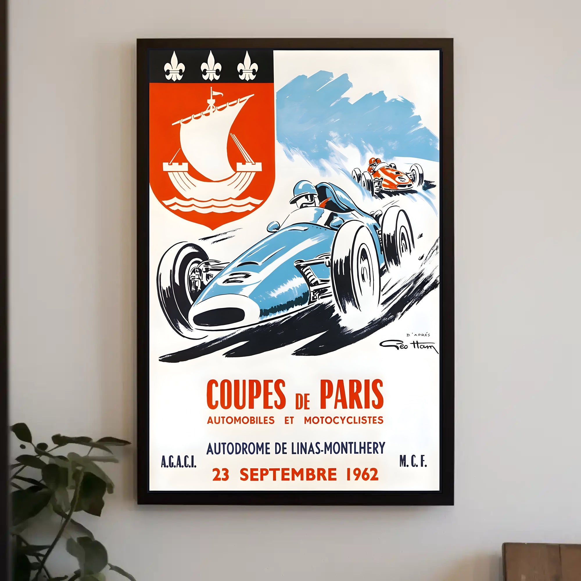 Coupes de Paris 1962 Racing Event Poster