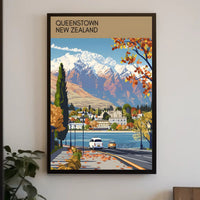 Scenic View of Queenstown Poster