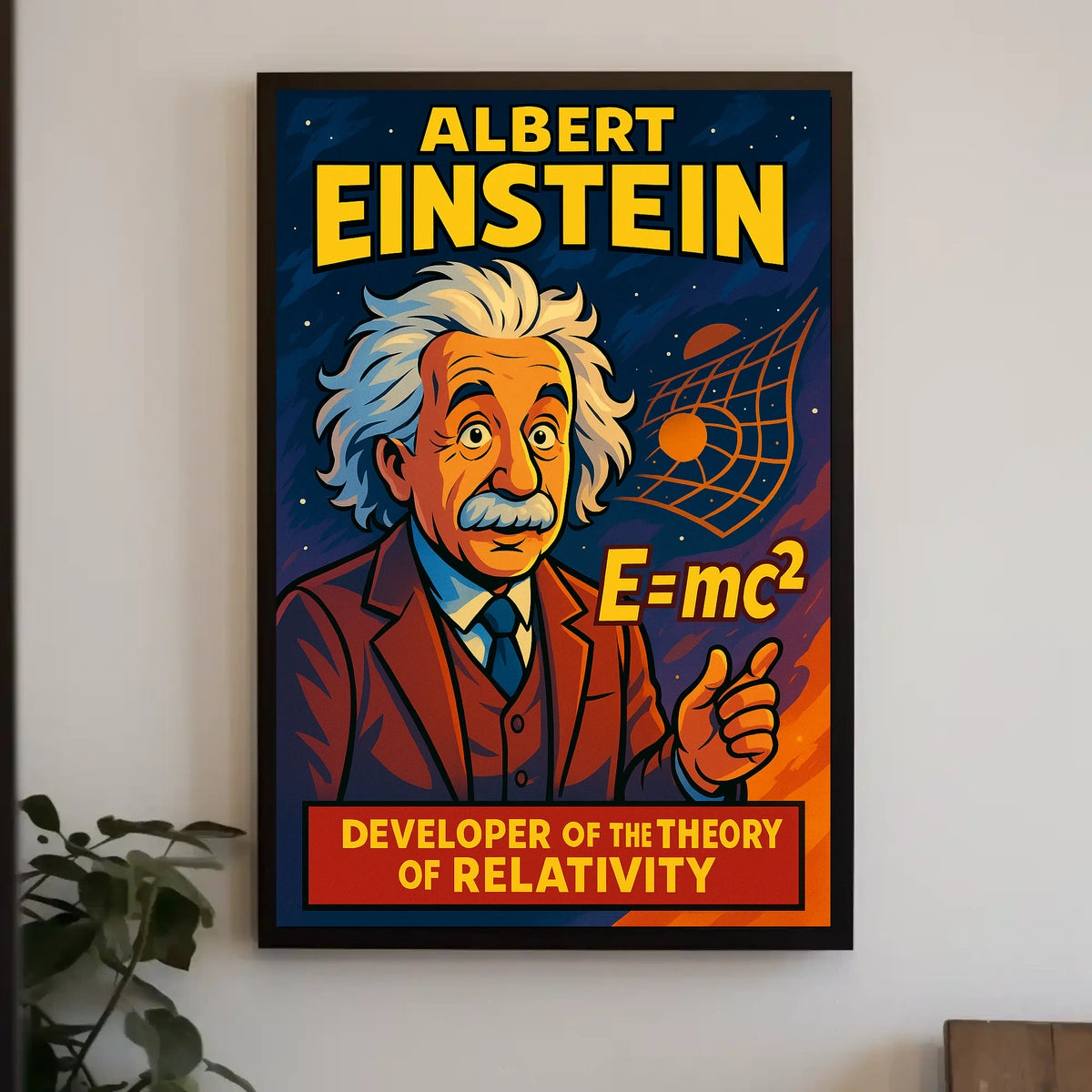 Albert Einstein Vintage Relativity Theory Scientific Collectors Inspiration Timeless Iconic Poster