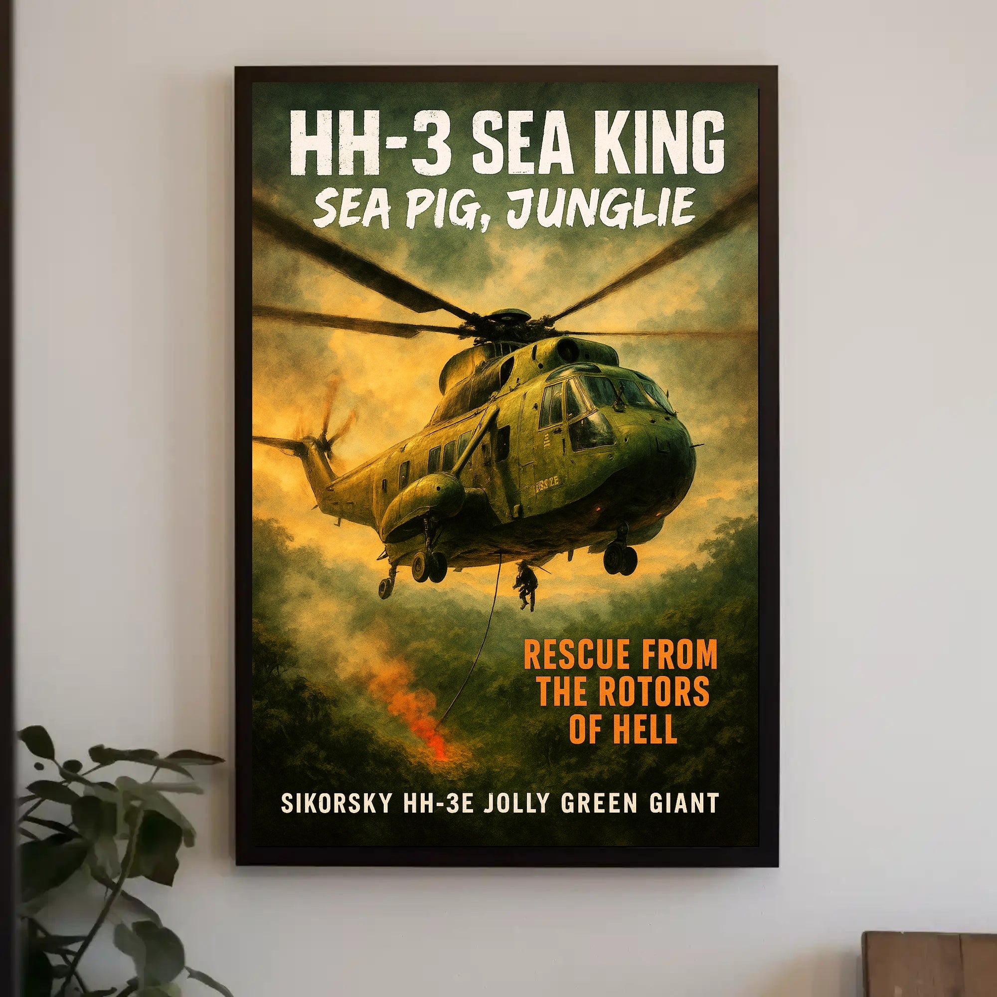 HH-3 Sea King Rescue from the Rotors of Hell Poster PosterGoat
