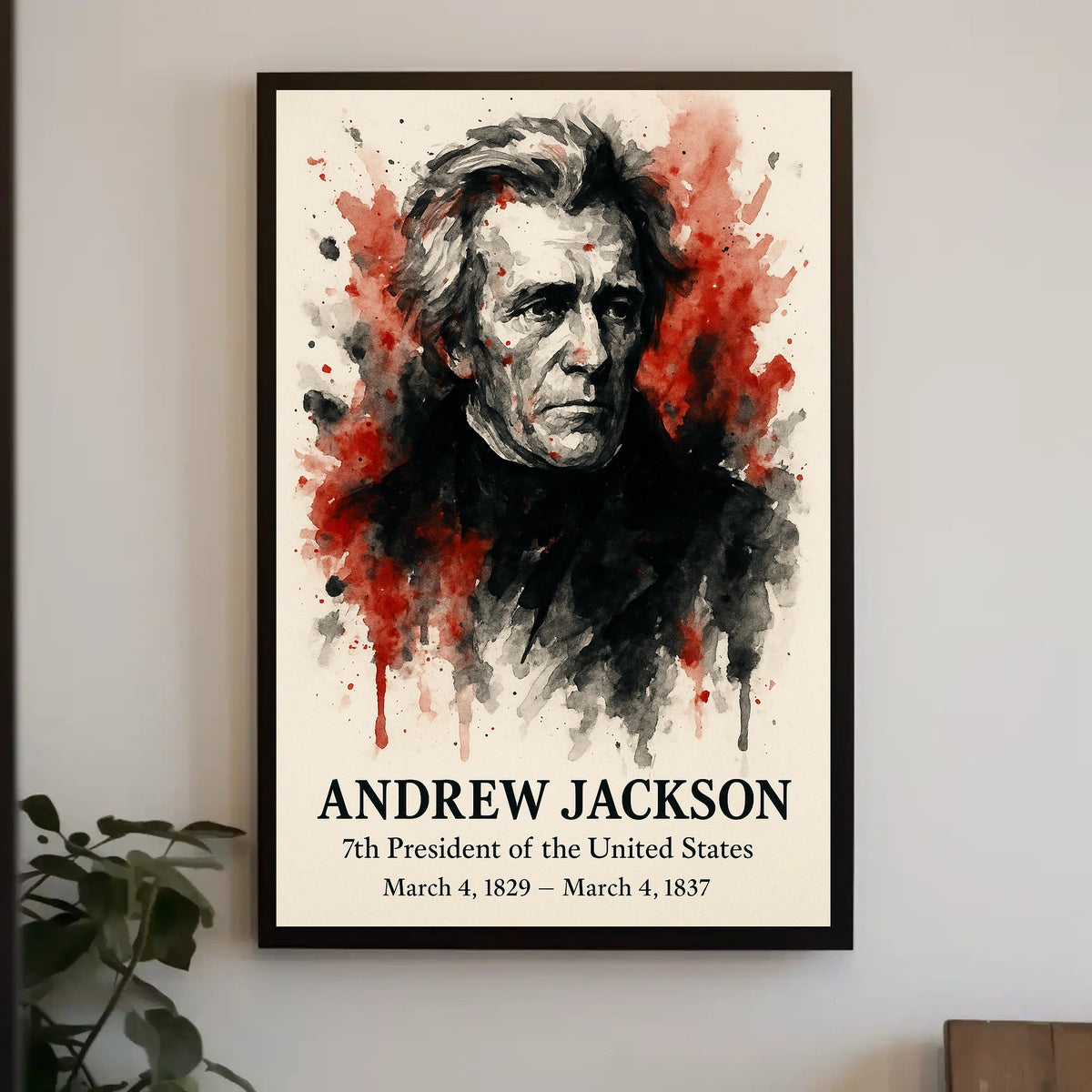 Andrew Jackson Vintage Portrait Poster - Historical or Presidential Poster