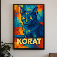 Korat Cat Art Poster