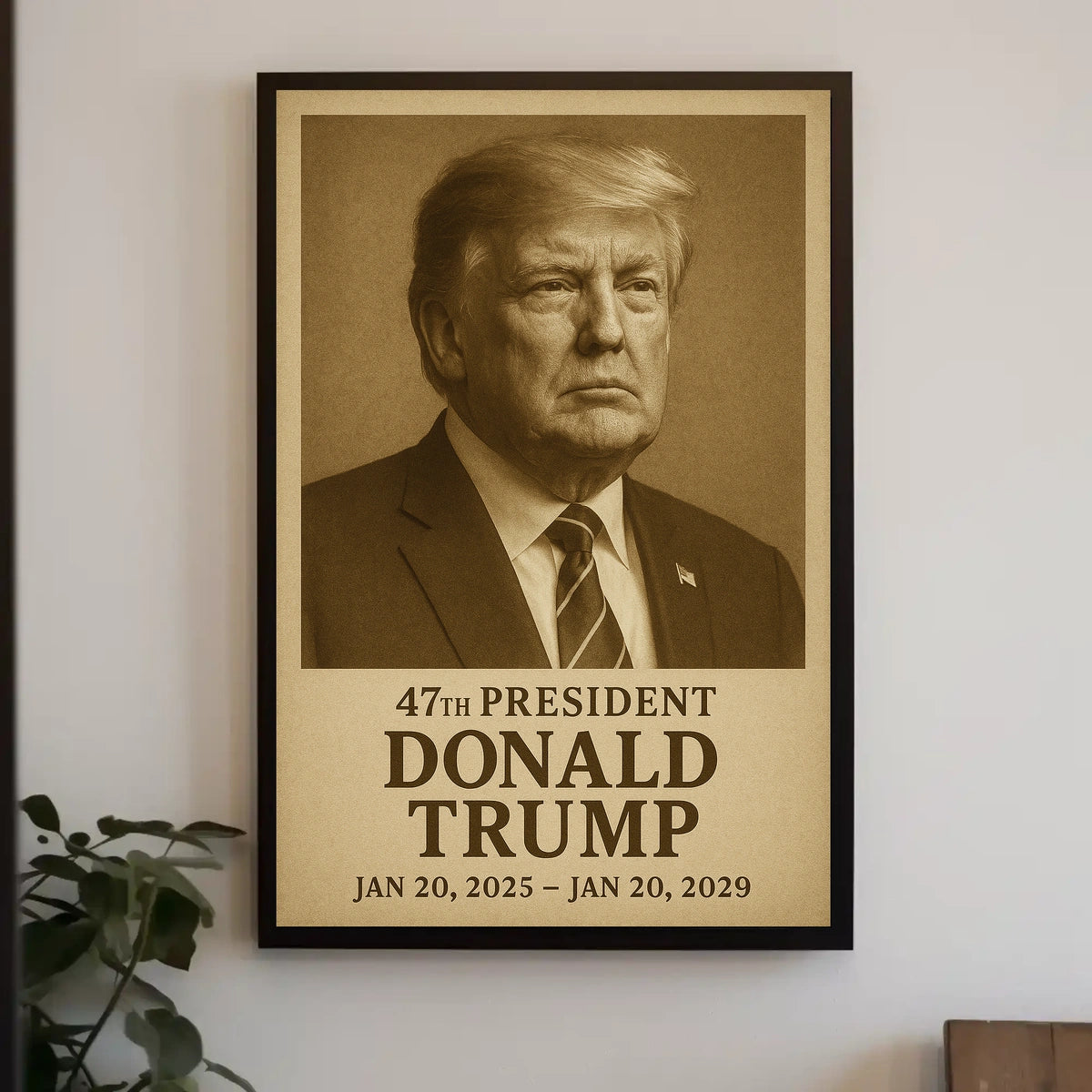 Donald Trump Collector Timeless Visionary Sepia Poster