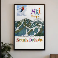 Terry Peak Ski Adventure Vintage Travel Poster PosterGoat