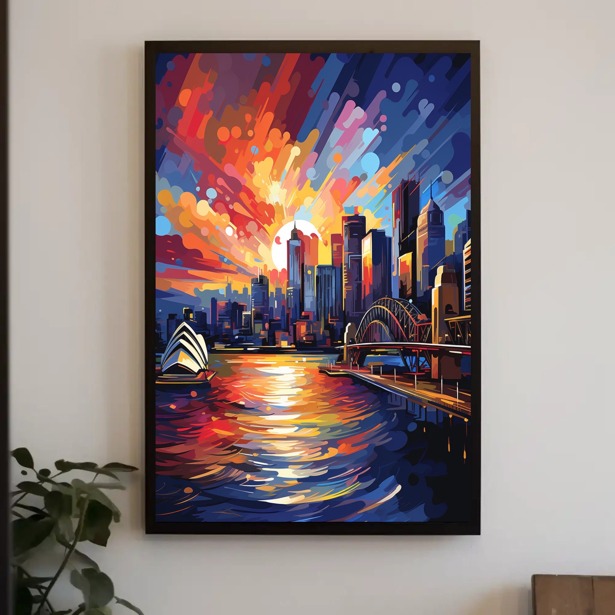 Sydney Harbor Twilight Scenic Art Travel Poster