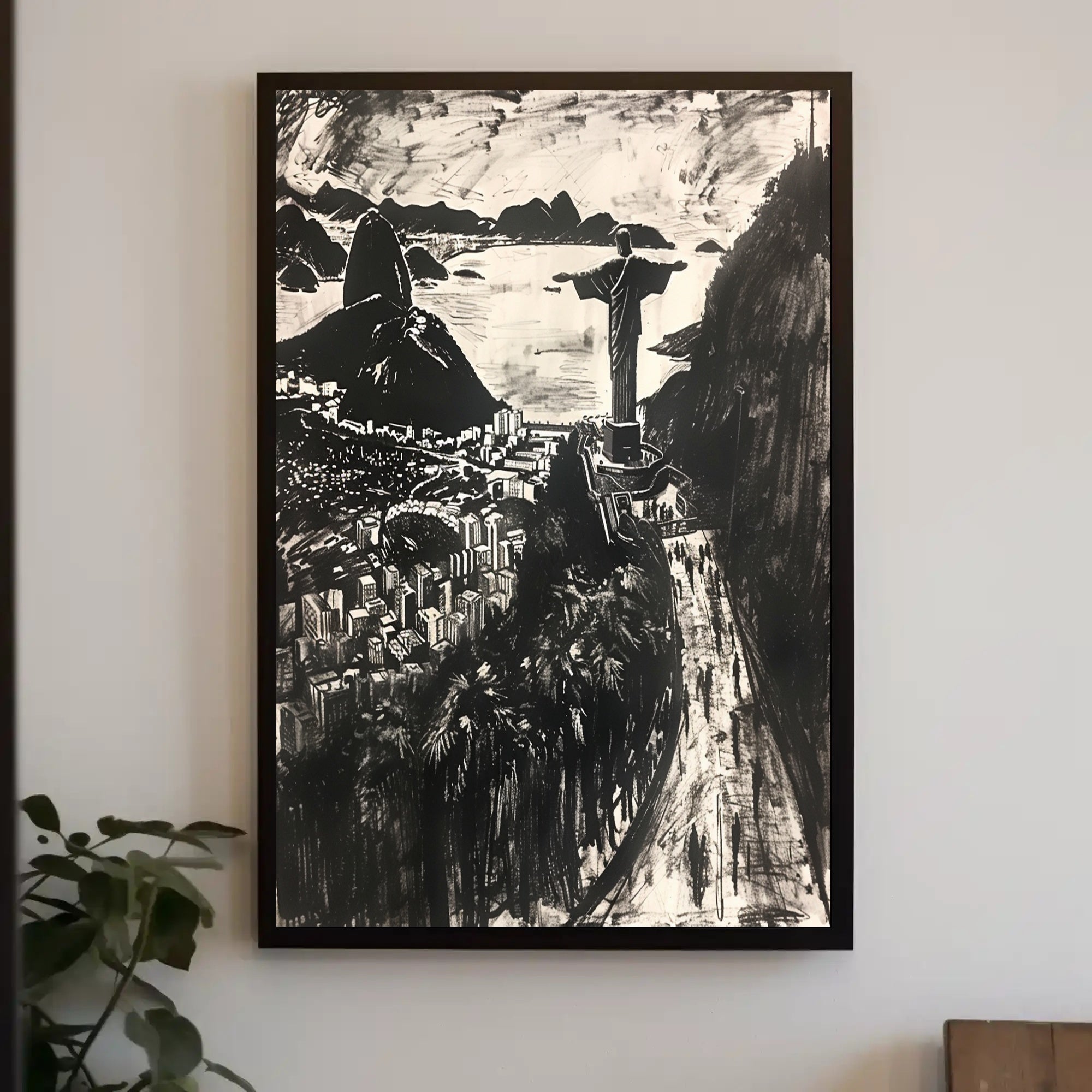 Rio De Janeiro Artistic Cityscape Poster