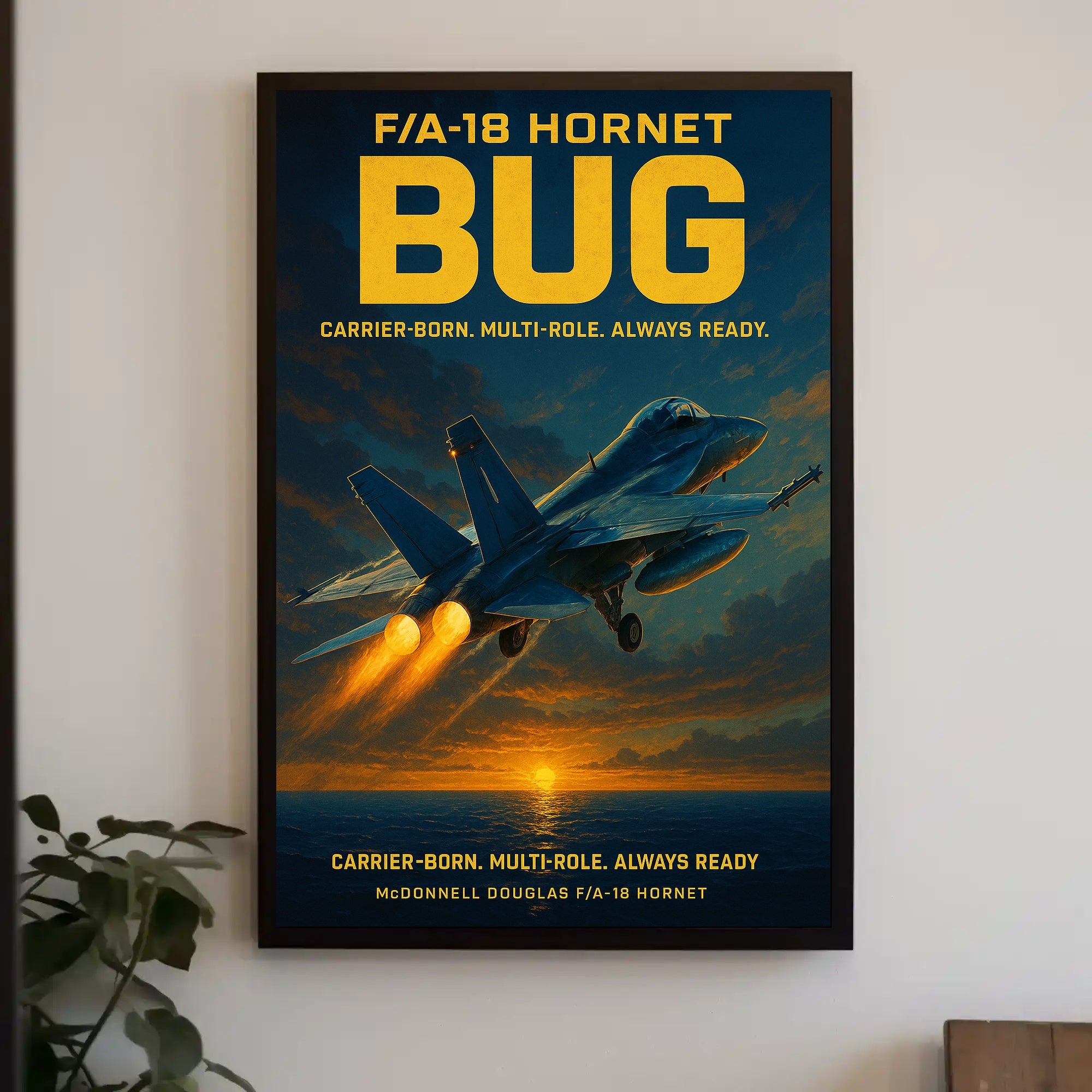 F/A-18 Hornet Ocean Flight - Poster