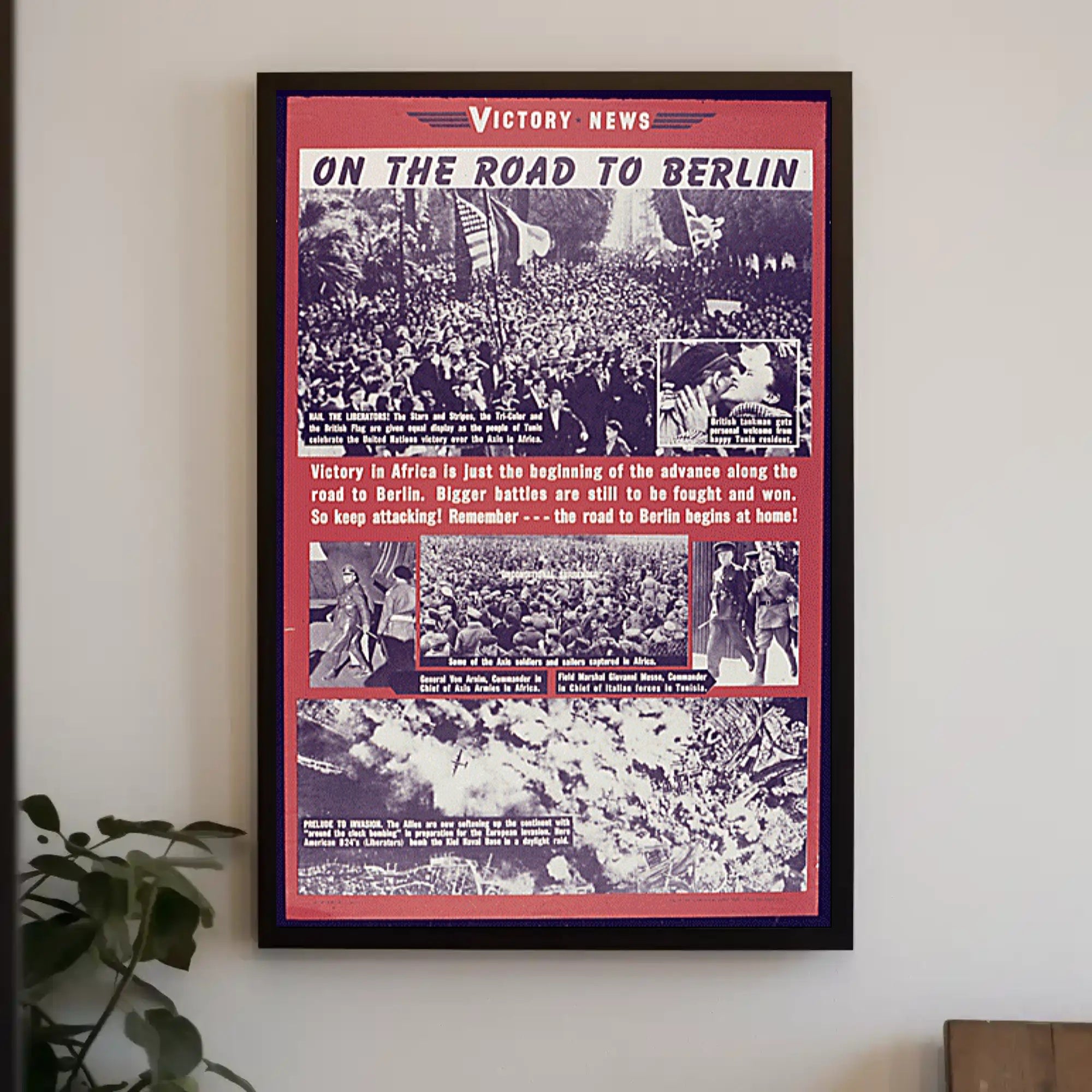 Allied Victories World War II Historical Poster