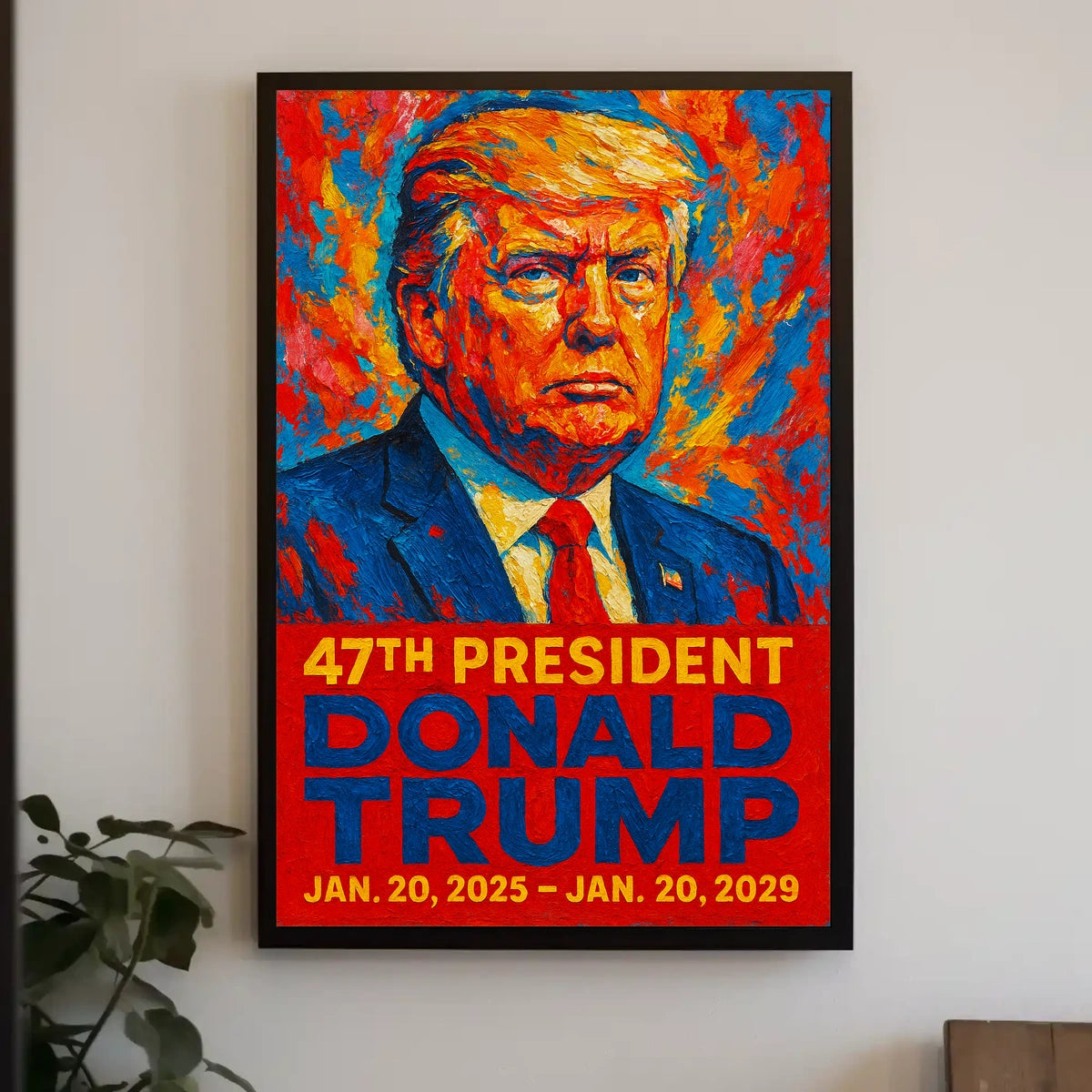 Unyielding Resolve Trump Patriot Legacy Expressionism Poster
