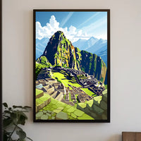 Machu Picchu Adventure: Vibrant Modern Art Poster
