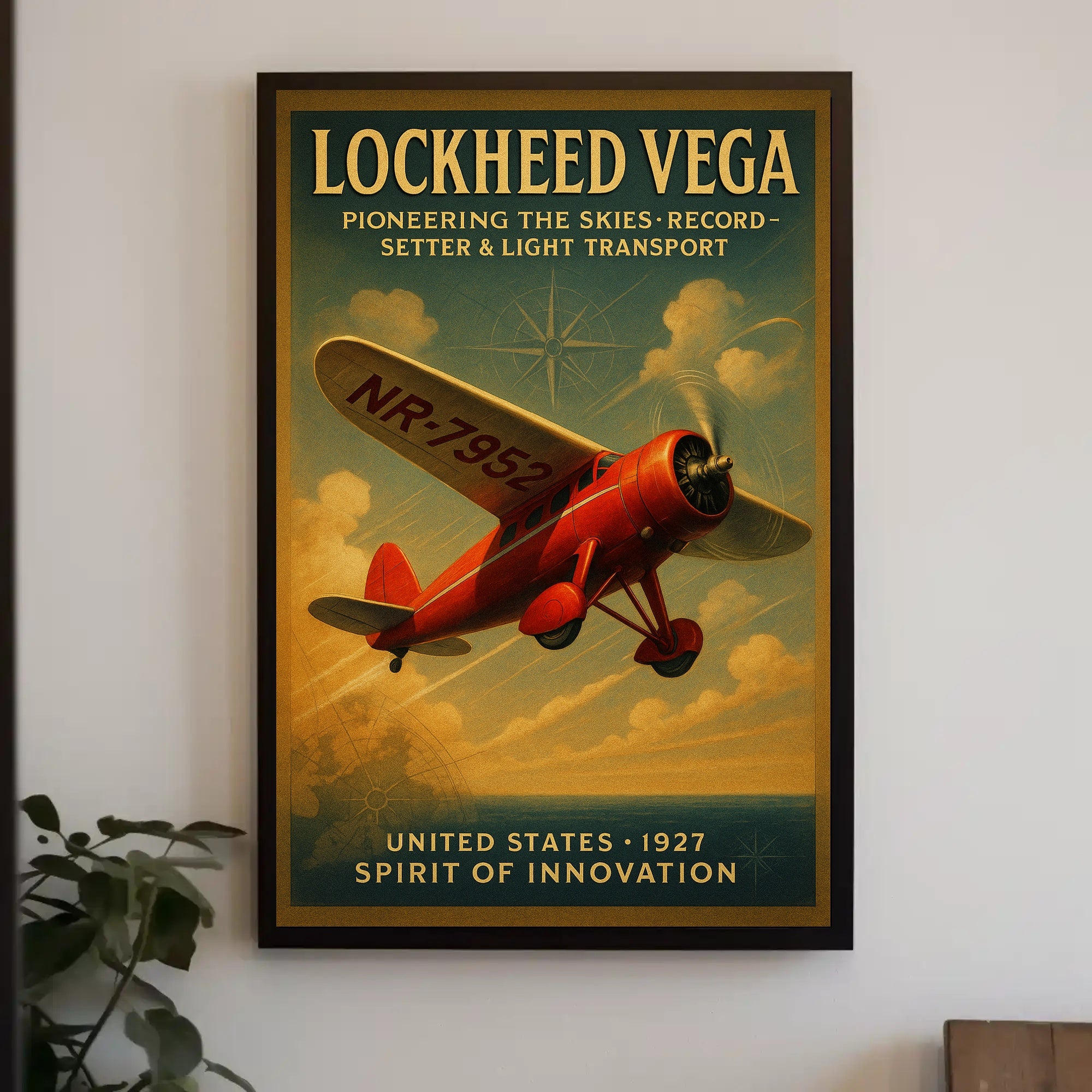 Lockheed Vega Spirit Of Innovation Vintage Poster