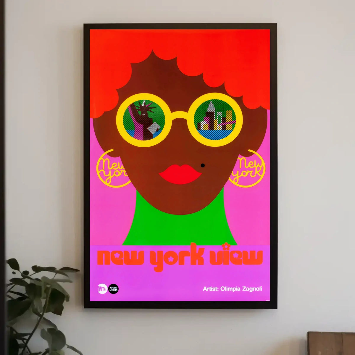 New York City Vibrant Pop Art Poster Abstract Wall Art