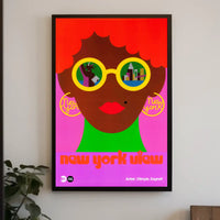 New York City Vibrant Pop Art Poster Abstract Wall Art