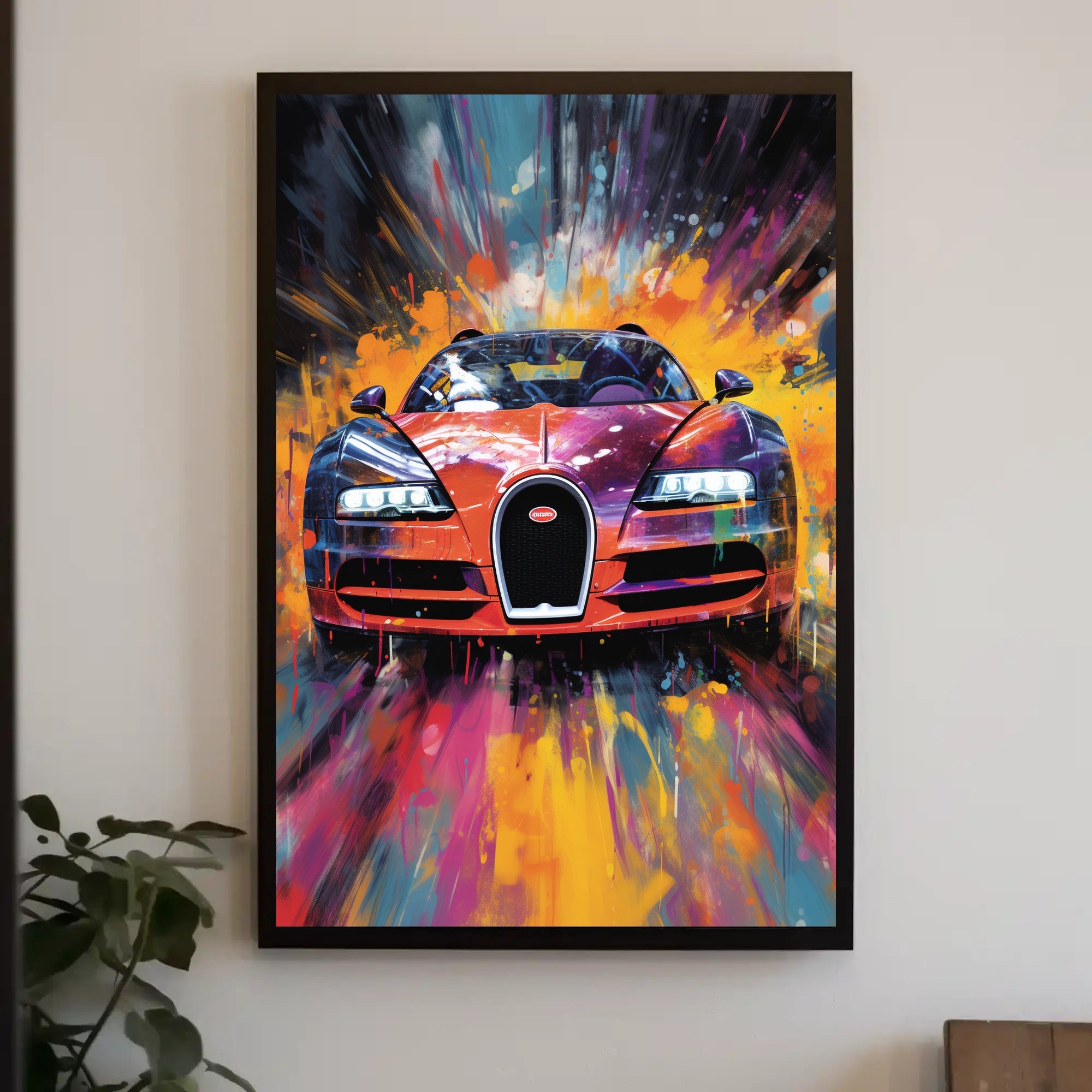 High-Performance Car Art: Abstract, Artistic, or Pop Culture Poster