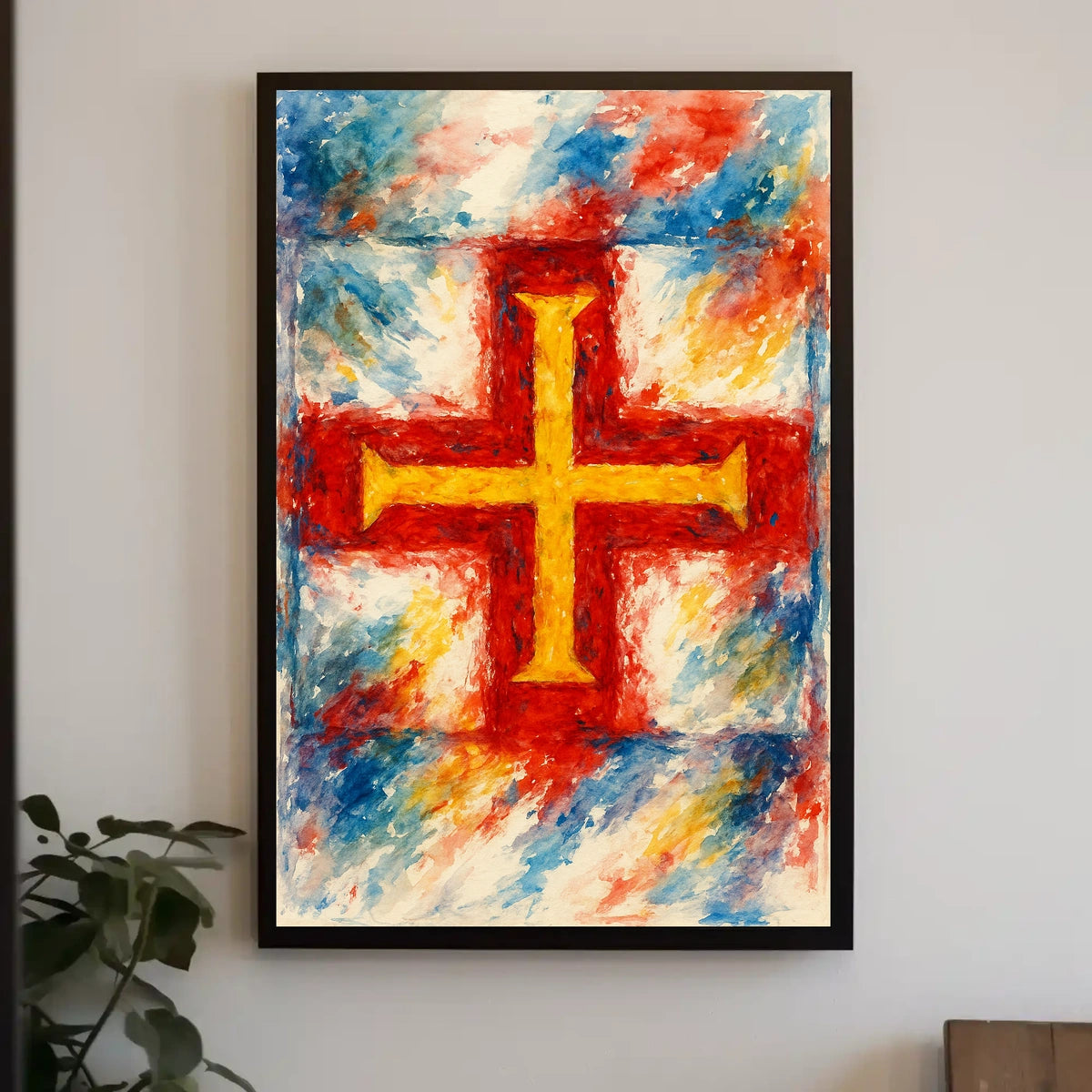 Vibrant Cross Poster