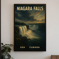 Niagara Falls Vintage Landscape Travel Collector Poster