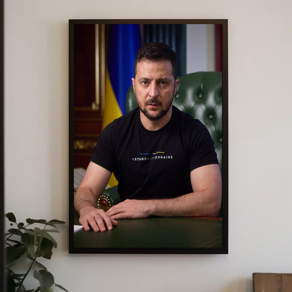 Stand With Ukraine Presidential Portrait – Volodymyr Zelenskyy Poster