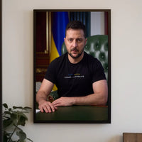 Stand With Ukraine Presidential Portrait – Volodymyr Zelenskyy Poster