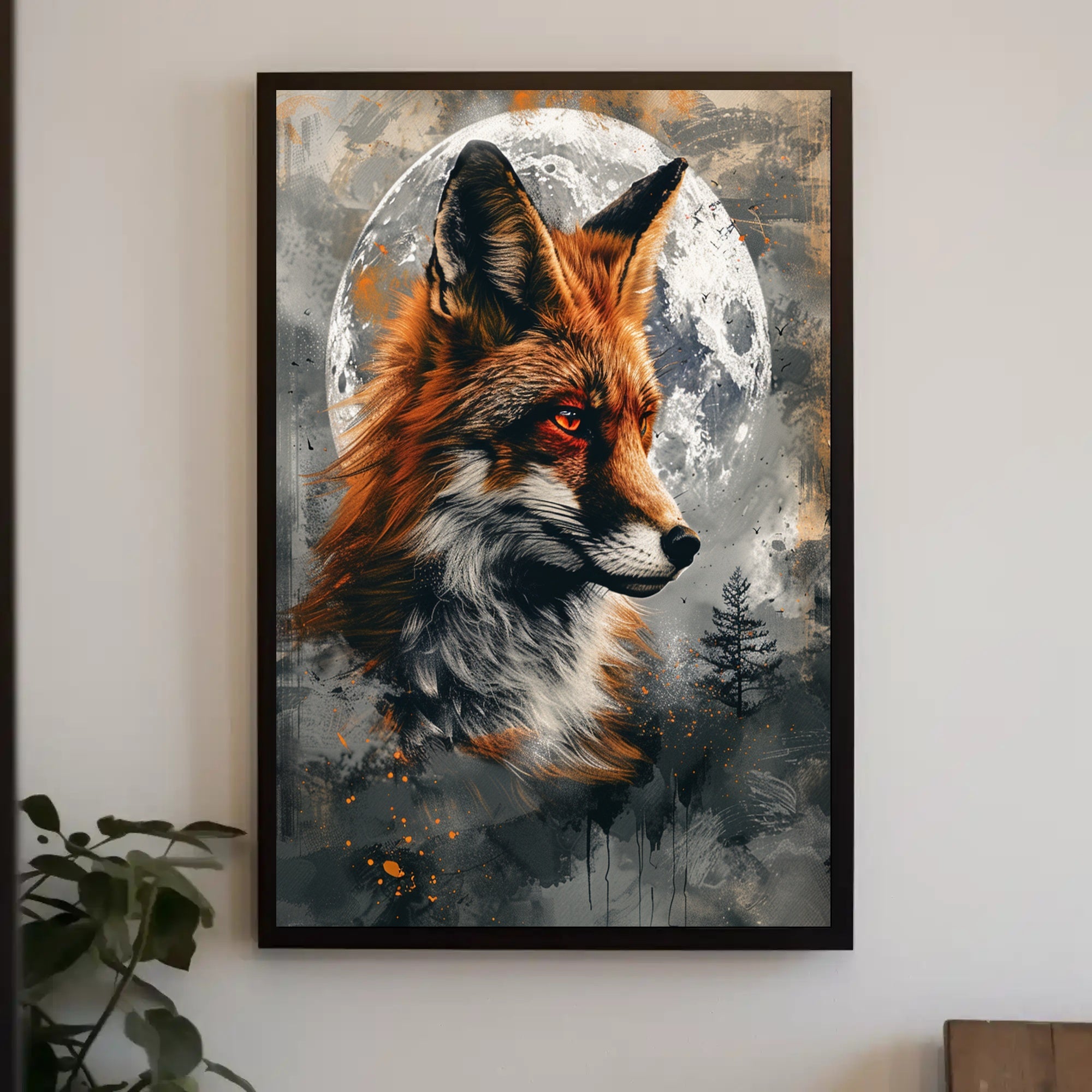 Lunar Fox Poster PosterGoat