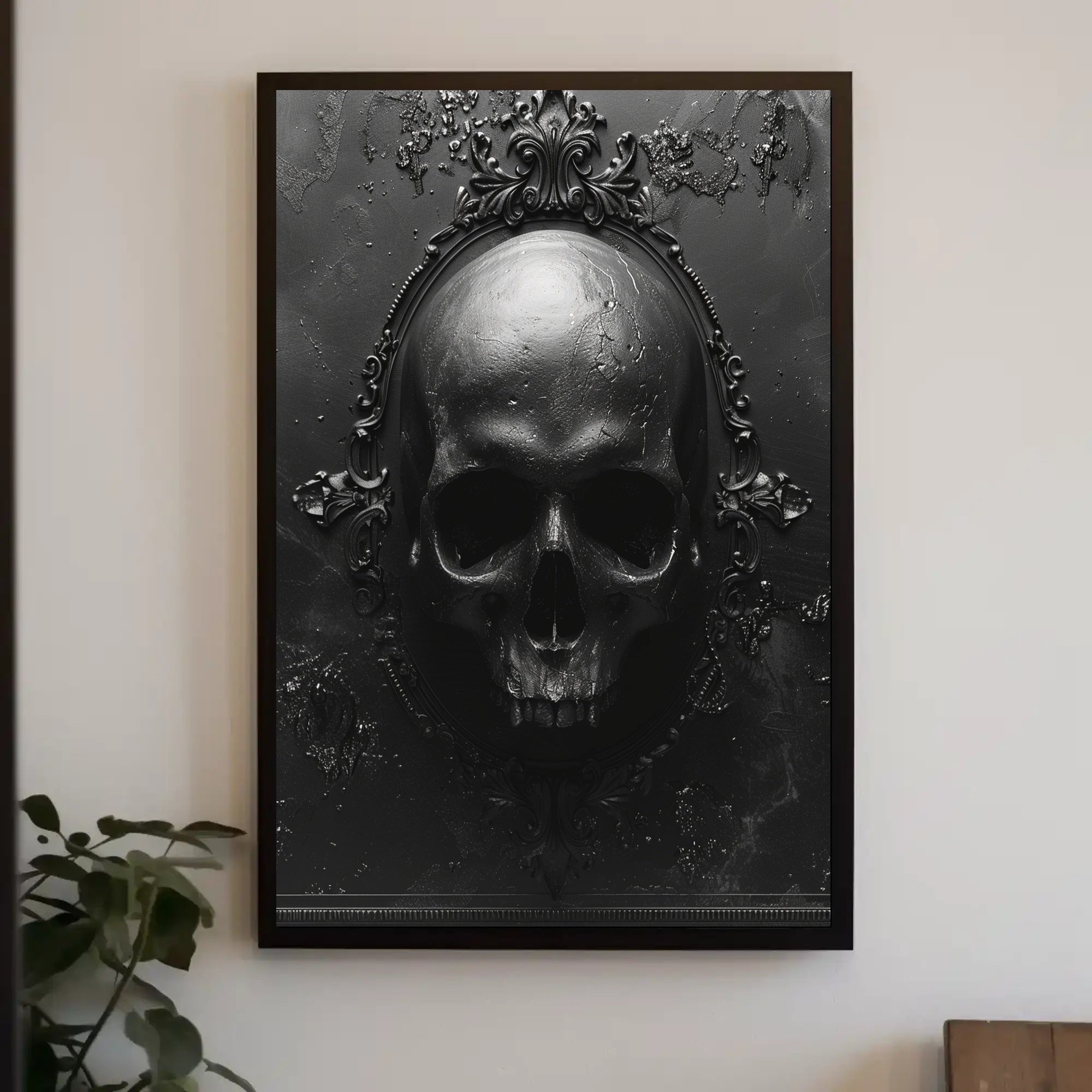 Gothic Skull Art Poster PosterGoat