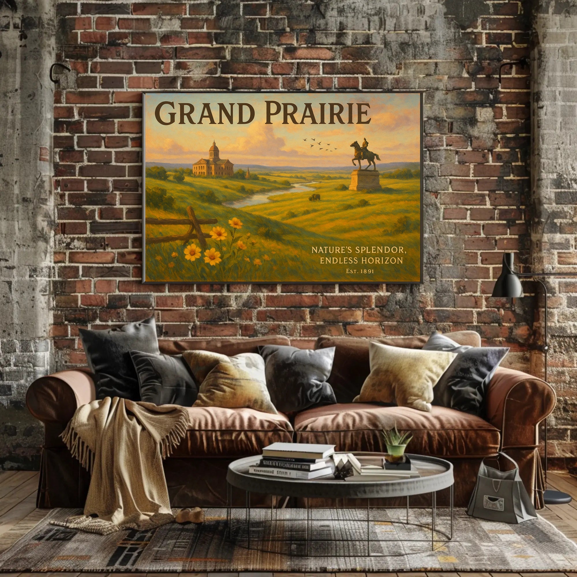 Grand Prairie Travel Poster Art Print