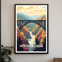 New River Gorge National Park Vintage Poster