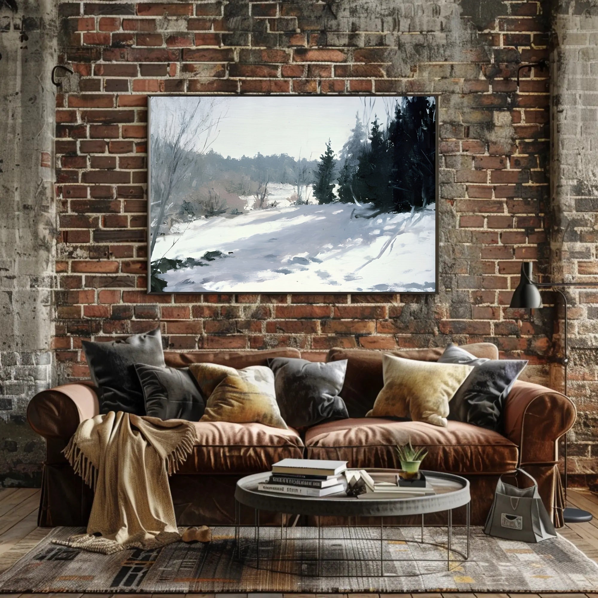 Winter Woodland Scene Poster