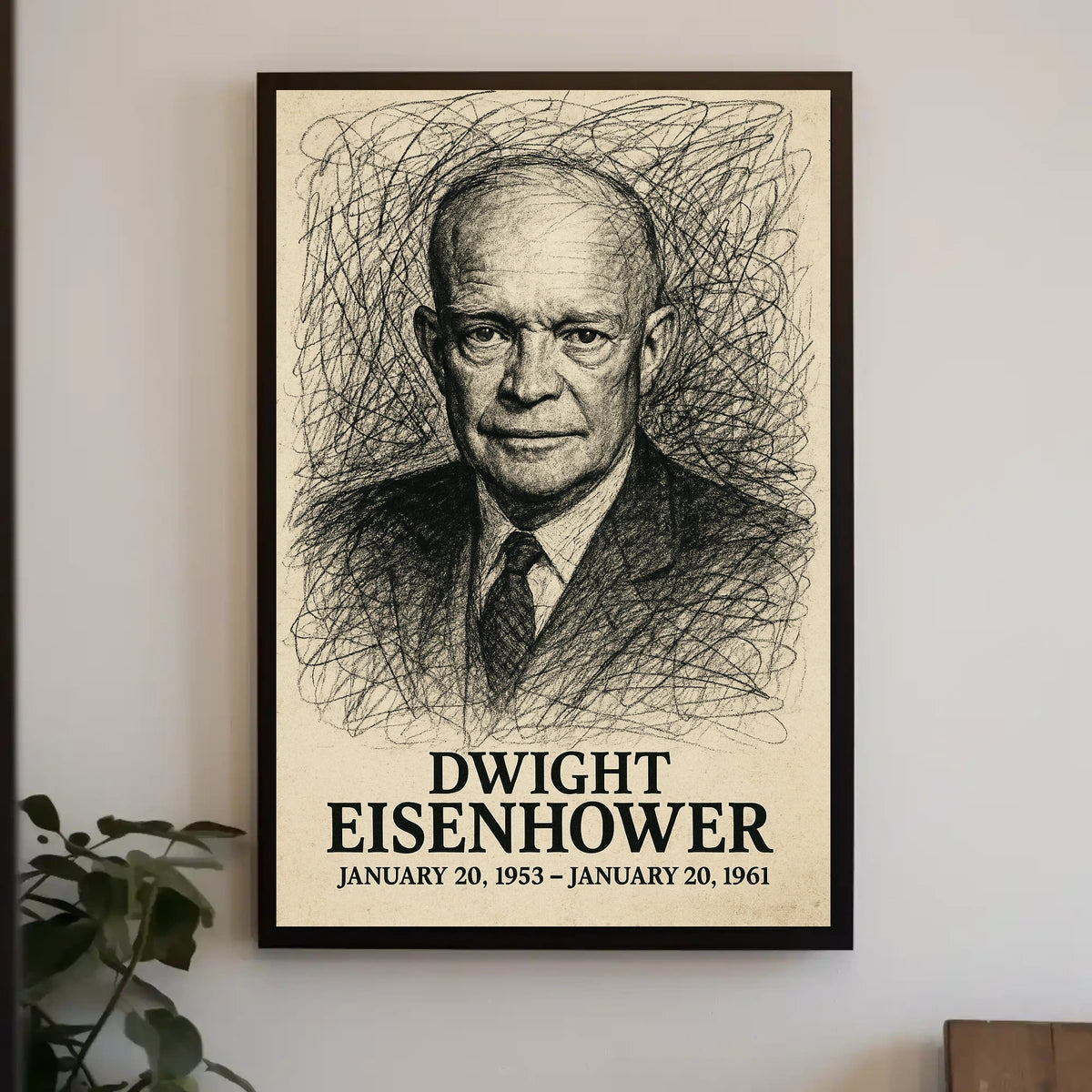 Dwight Eisenhower Vintage Patriotic Poster
