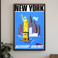 New York City Poster Abstract Iconic Travel Wall Art
