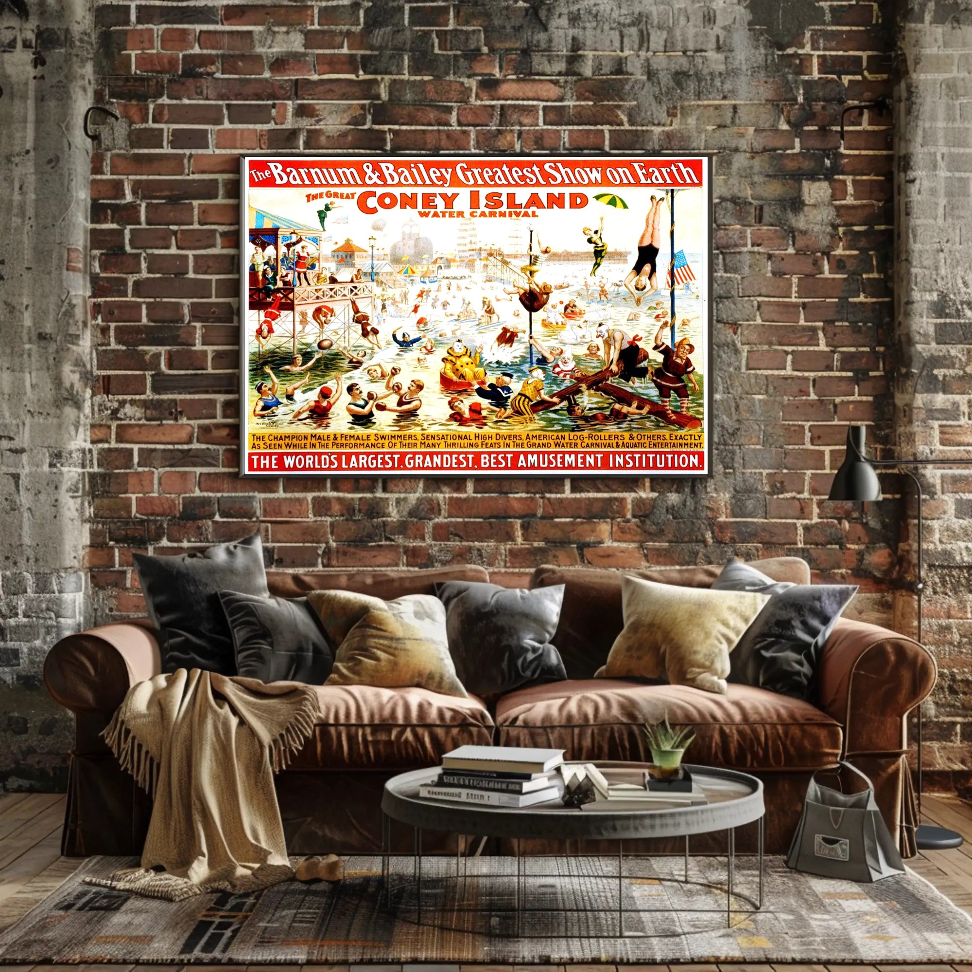 The Great Coney Island Water Carnival Poster