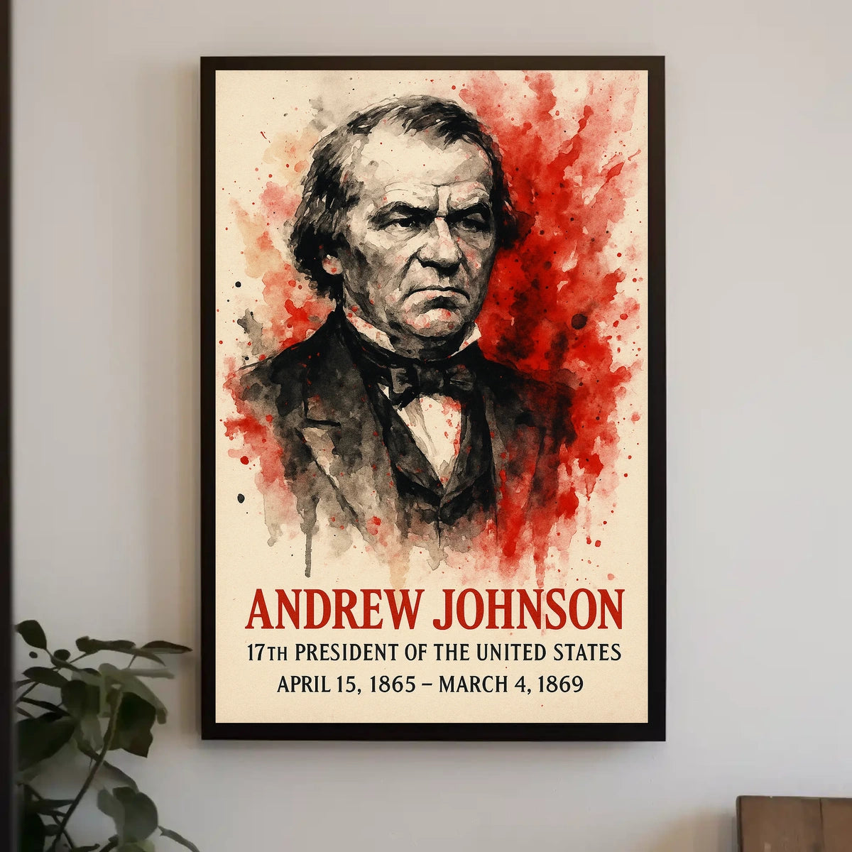 Andrew Johnson Portrait Historical or Presidential Poster