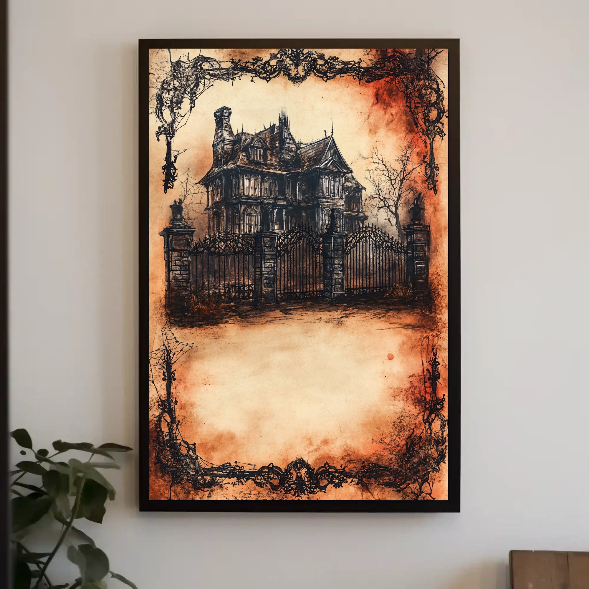 Haunted Mansion Illustration Poster