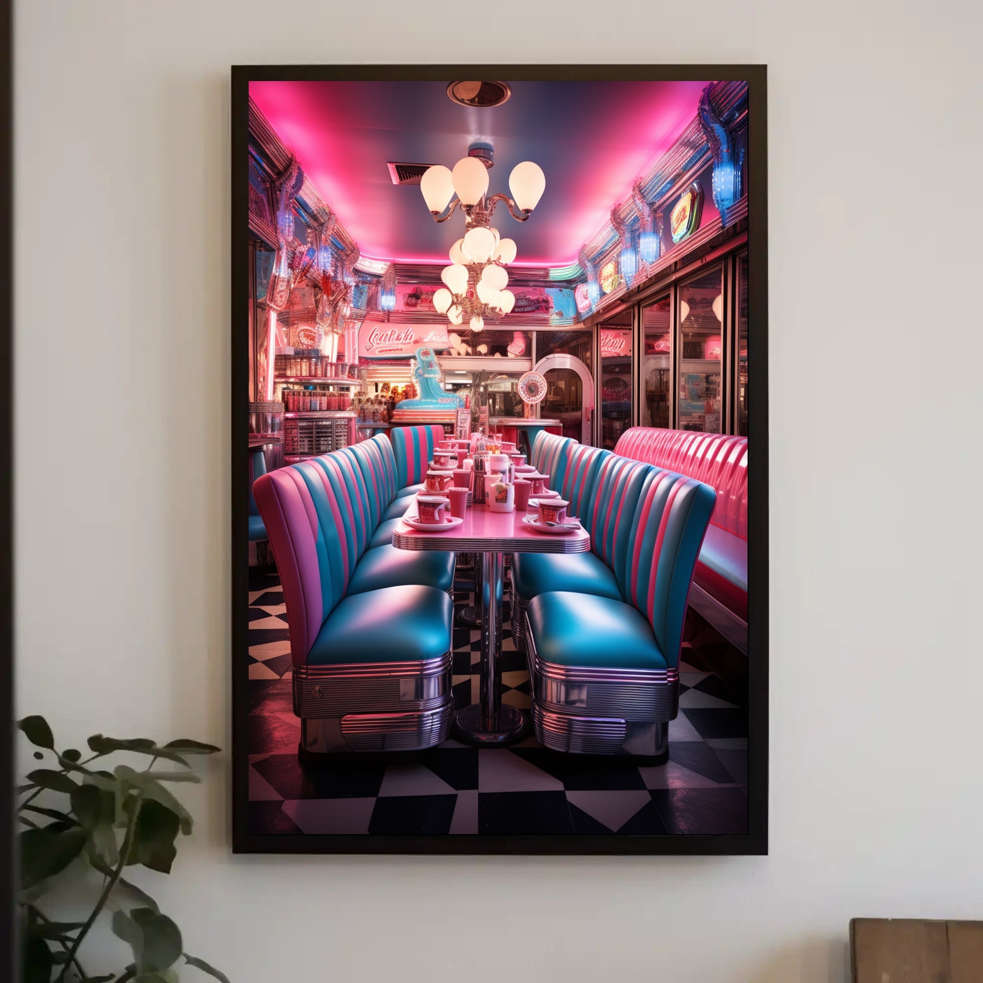 Retro Diner Vibes Retro Poster