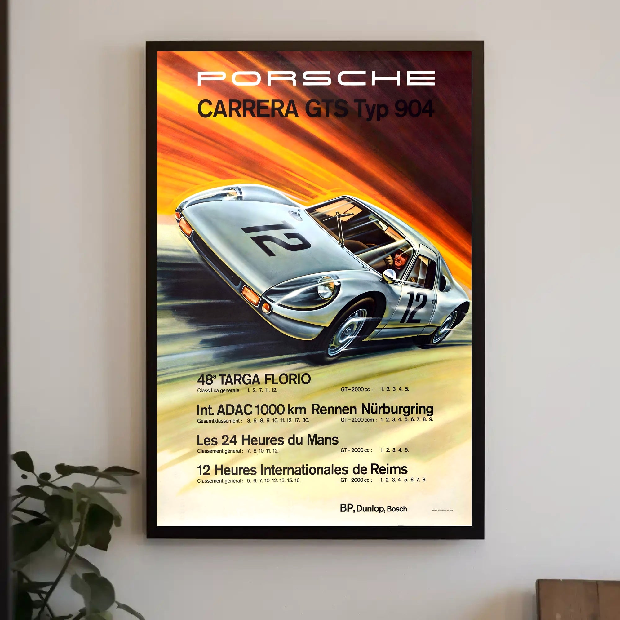 Porsche Carrera GTS Typ 904 Racing Achievements Poster