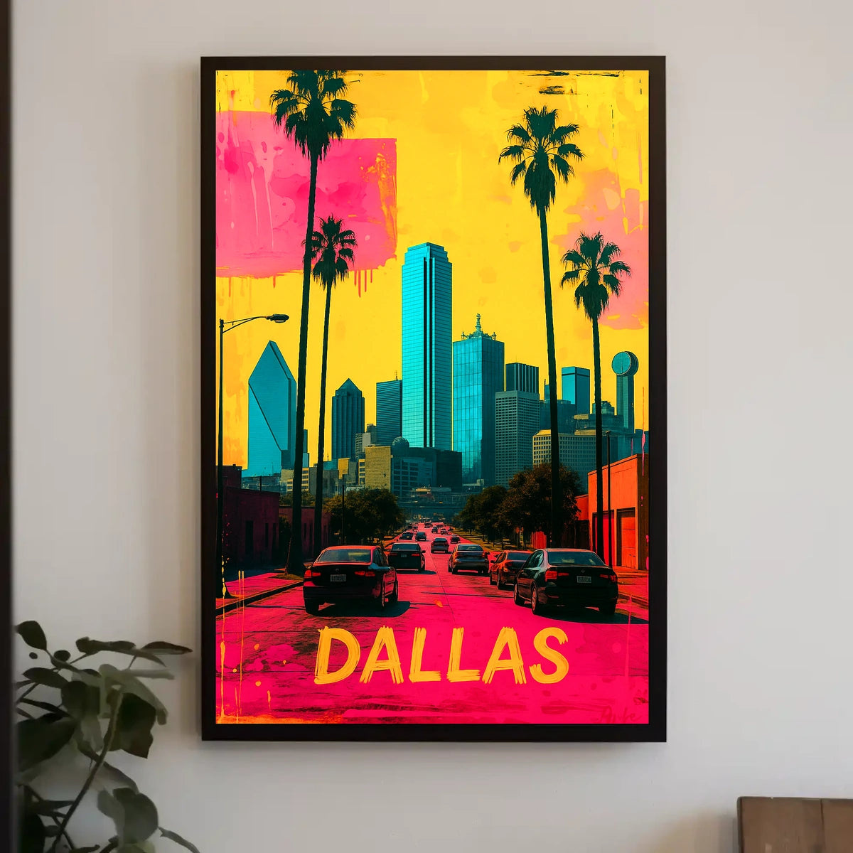 Vibrant Dallas Skyline Poster