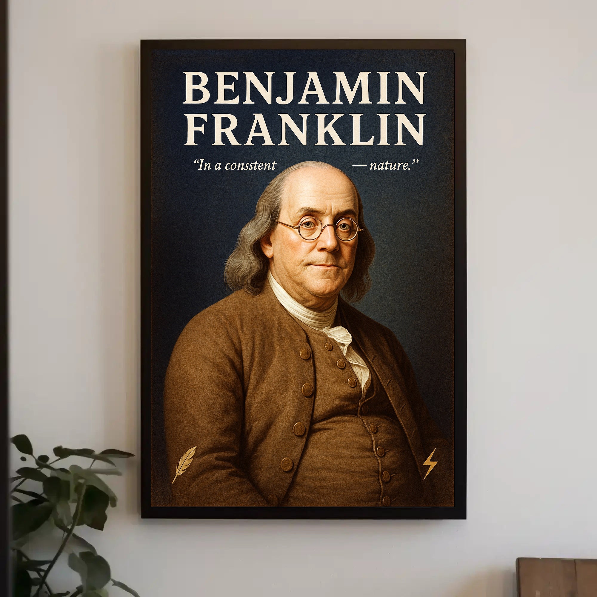 Benjamin Franklin Statesman and Inventor Poster PosterGoat