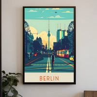 Berlin Skyline Illustration Poster