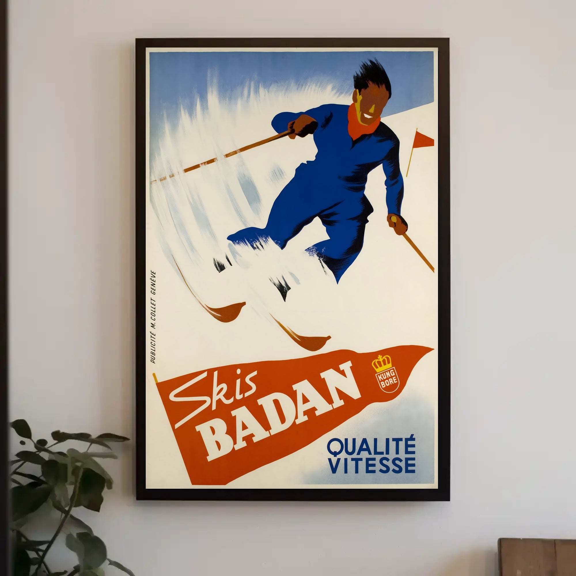 Skis Badan Advertisement Poster PosterGoat