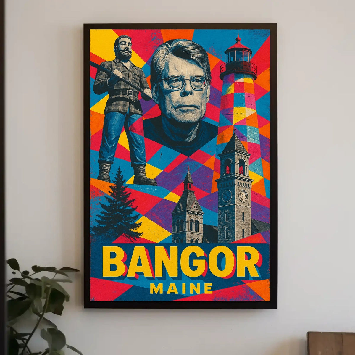 Bangor, Maine A Vibrant Tribute Poster