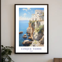 Cinque Terre Coastal Serenity Travel Poster PosterGoat