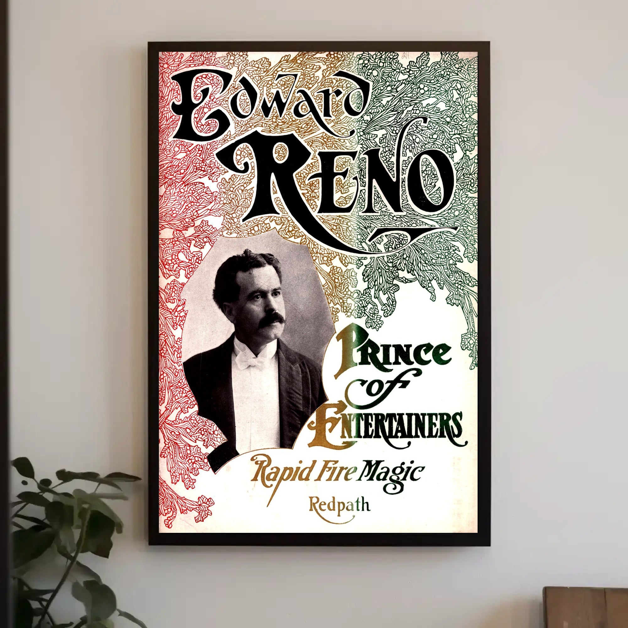 Edward Reno Vintage Magic Performance Cultural Poster