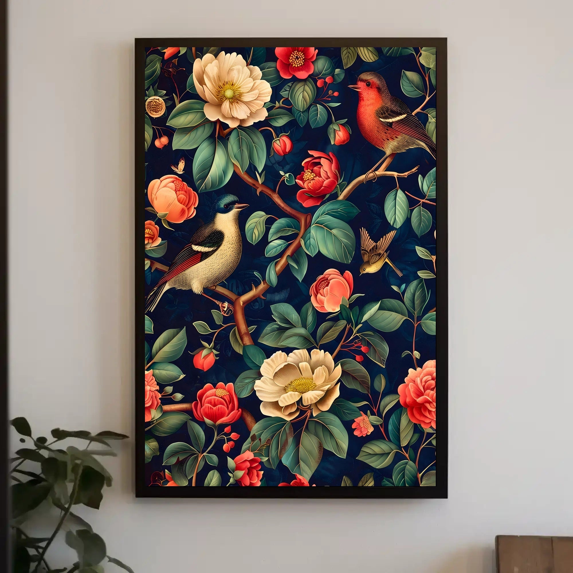 Enchanted Garden Birds Wall Art Print