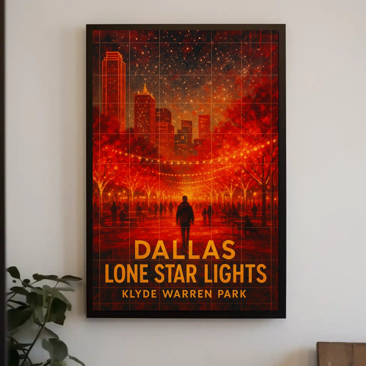 Dallas Lone Star Lights Poster